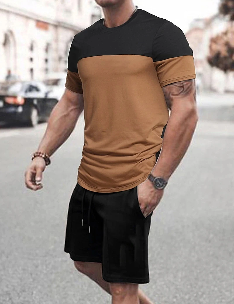 Mens Clothes 3D Printed T-shirt Suits Hot Sales Fashion Round Neck Short Sleeves Ropa Solid Color Block Graphic Designer 2 Pcs
Mens Clothes 3D Printed T-shirt Suits Hot Sales Fashion Round Neck Short Sleeves Ropa Solid Color Block Graphic Designer 2 Pcs