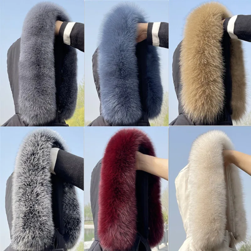Winter Fox Fur Collar Women Real Fur Shawls Scarf Warm Genuine Leather Grass Down Jacket Cotton-padded Jacket Hood Trims Decor
Winter Fox Fur Collar Women Real Fur Shawls Scarf Warm Genuine Leather Grass Down Jacket Cotton-padded Jacket Hood Trims Decor