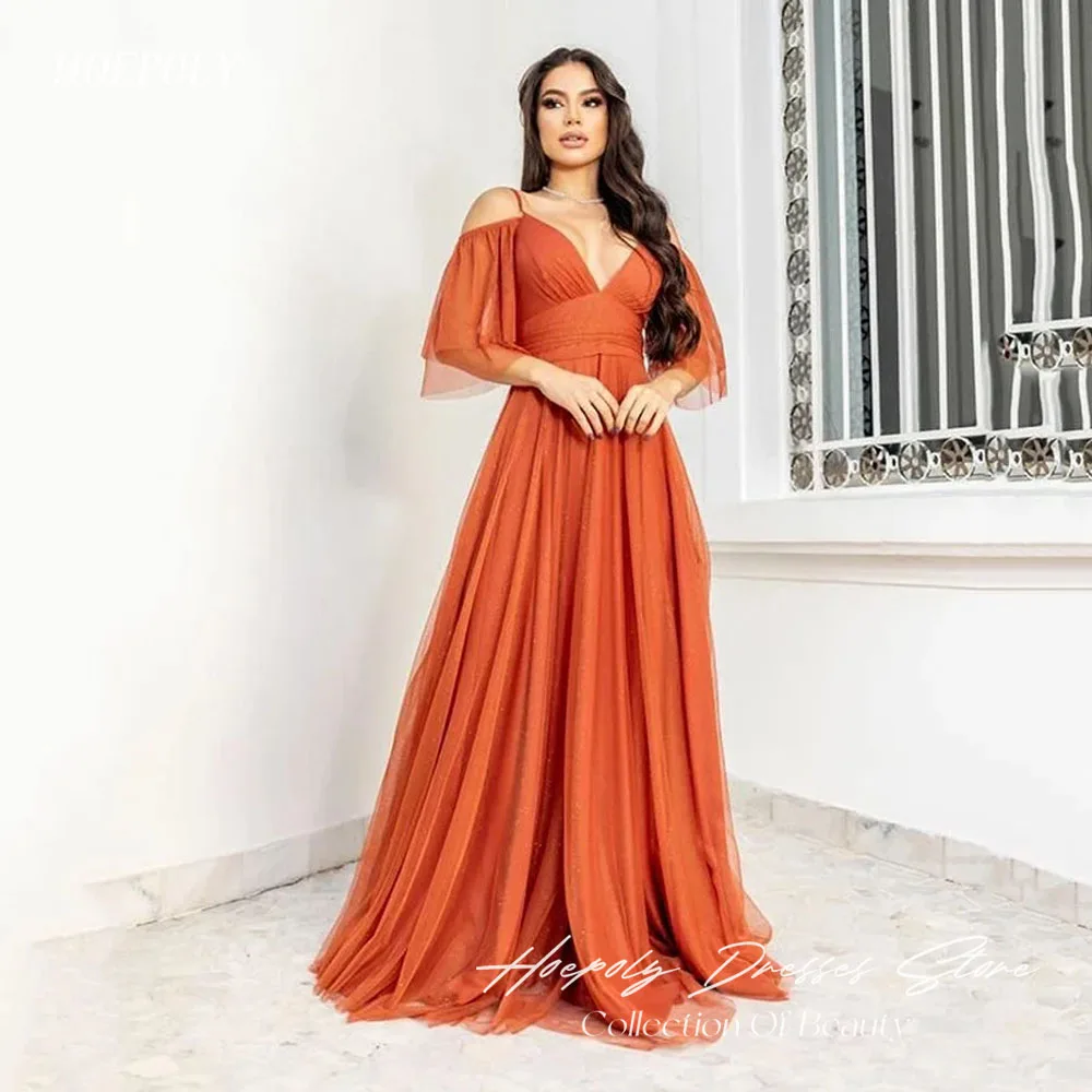 Hoepoly Elegant A Line Prom Dresses Spaghetti Strap V Neck Evening Dress Puff Sleeves Off The Shoulder Pleated Floor-Length
Hoepoly Elegant A Line Prom Dresses Spaghetti Strap V Neck Evening Dress Puff Sleeves Off The Shoulder Pleated Floor-Length