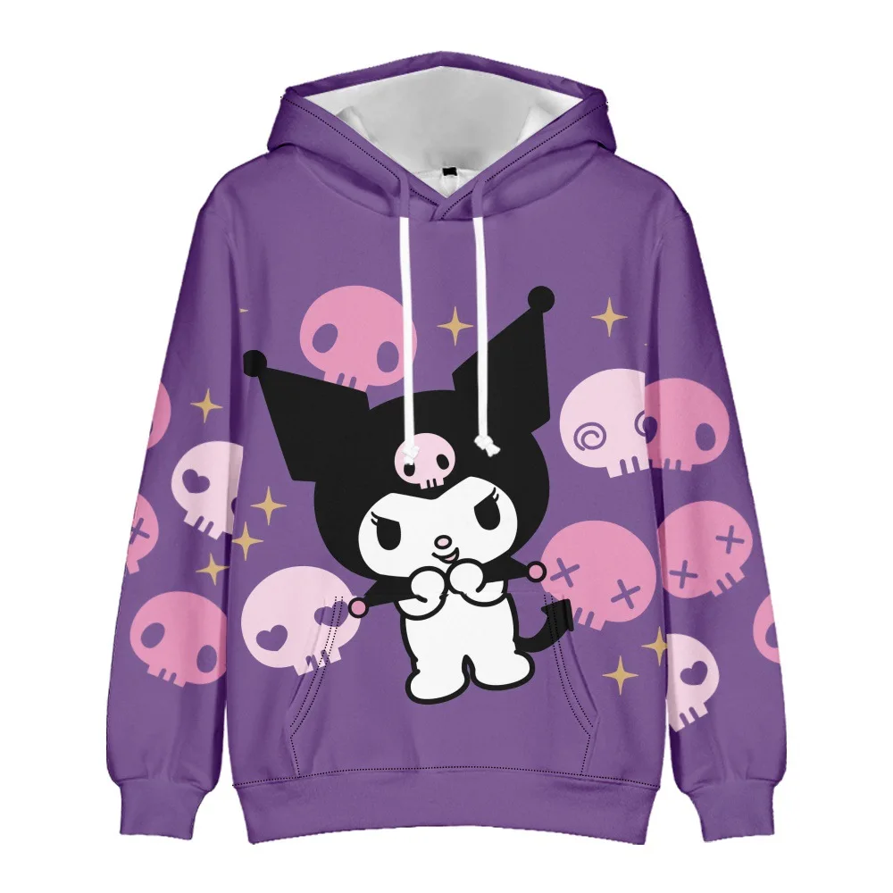 New Anime Sanrio Kuromi Purple Printed Casual Children's Hooded Sweater Long-sleeved Spring and Autumn Models
New Anime Sanrio Kuromi Purple Printed Casual Children's Hooded Sweater Long-sleeved Spring and Autumn Models