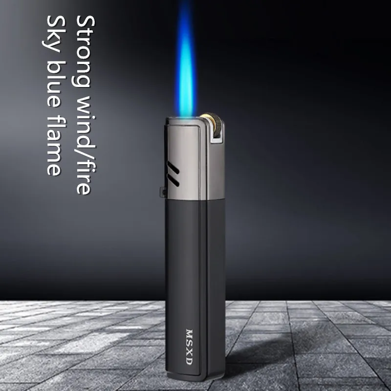 2022 Novel Mini Metal Grinding Wheel Blue Flame Lighter Windproof Cigar Torch Jet Lighter Accessories Portable Gadgets for Men
2022 Novel Mini Metal Grinding Wheel Blue Flame Lighter Windproof Cigar Torch Jet Lighter Accessories Portable Gadgets for Men