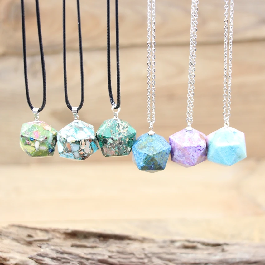 Faceted Nugget Imperial Jaspers Pendants,Natural Emperor Stone Reiki Healing Gems Charms Necklace Women Boho Jewelry Gift,QC3285
Faceted Nugget Imperial Jaspers Pendants,Natural Emperor Stone Reiki Healing Gems Charms Necklace Women Boho Jewelry Gift,QC3285