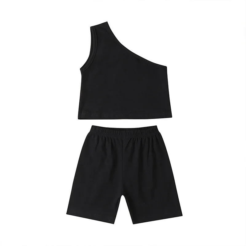 Летний комплект одежды для девочек, топ на одно плечо, укороченный топ и шорты, однотонный модный костюм из двух предметов без рукавов, Пряма...
Летний комплект одежды для девочек, топ на одно плечо, укороченный топ и шорты, однотонный модный костюм из двух предметов без рукавов, Пряма...