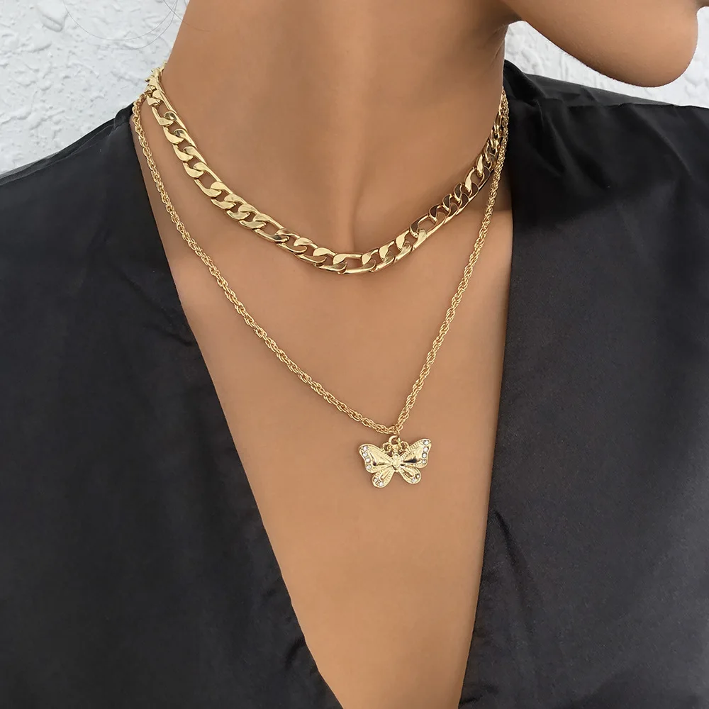 Jewelry Metal Geometric Fashion Necklace Diamond Creative Retro Butterfly Pendant Necklace Female
Jewelry Metal Geometric Fashion Necklace Diamond Creative Retro Butterfly Pendant Necklace Female