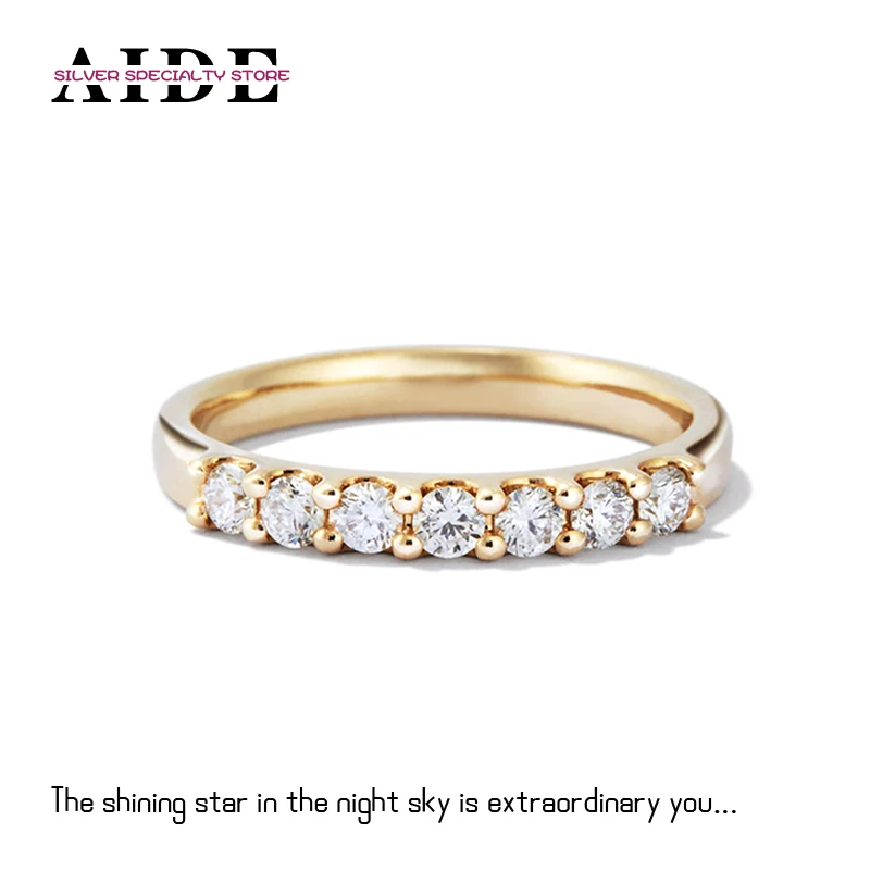 AIDE S925 Silver Moissanite Ring Female Sparkling Stone Simple Gold-plated Ring for Women Wedding Jewelry Anillos Bague Gifts
AIDE S925 Silver Moissanite Ring Female Sparkling Stone Simple Gold-plated Ring for Women Wedding Jewelry Anillos Bague Gifts