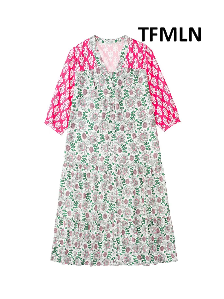 TFMLN 2022 модные женские платья с принтом с V-образным вырезом сексуальные платья с рукавом 3/4 до середины икры средней длины пляжные вечерние М... 
TFMLN 2022 модные женские платья с принтом с V-образным вырезом сексуальные платья с рукавом 3/4 до середины икры средней длины пляжные вечерние М...