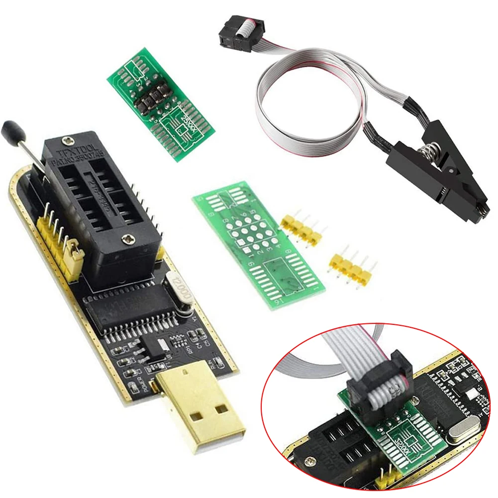 For 8pin/16pin Chips Module USB Programmer Electronic Components Portable Pratical Writer 24 EEPROM 25 SPI Flash
For 8pin/16pin Chips Module USB Programmer Electronic Components Portable Pratical Writer 24 EEPROM 25 SPI Flash