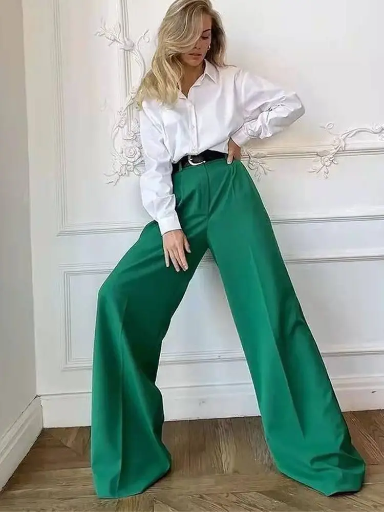 High-Waisted Slim And Drapey Advanced Loose Wide-Leg Pants Women Solid Pockets Casual Spring Summer Fashion 2022
High-Waisted Slim And Drapey Advanced Loose Wide-Leg Pants Women Solid Pockets Casual Spring Summer Fashion 2022
