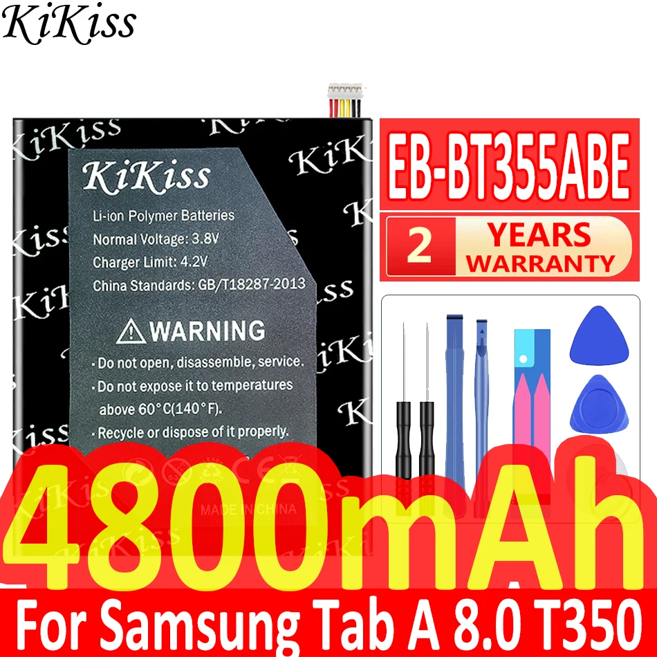 

Аккумулятор KiKiss для планшетов Samsung, 4800 мАч, аккумулятор для Samsung GALAXY Tab A 8,0, T350, T355, T355C, P350, P355C, P355