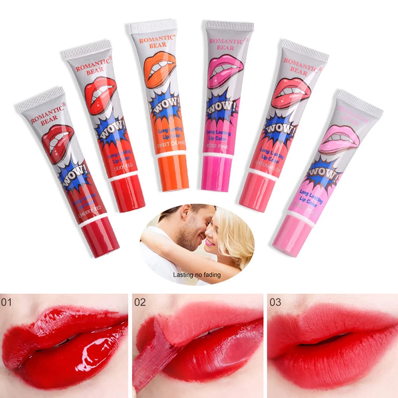

HEALLOR 6 Colors Peel Off Liquid Lipstick Tearing Lip Gloss Waterproof Long Lastin Makeup Sexy Lipgloss Lipsticks Cosmetic