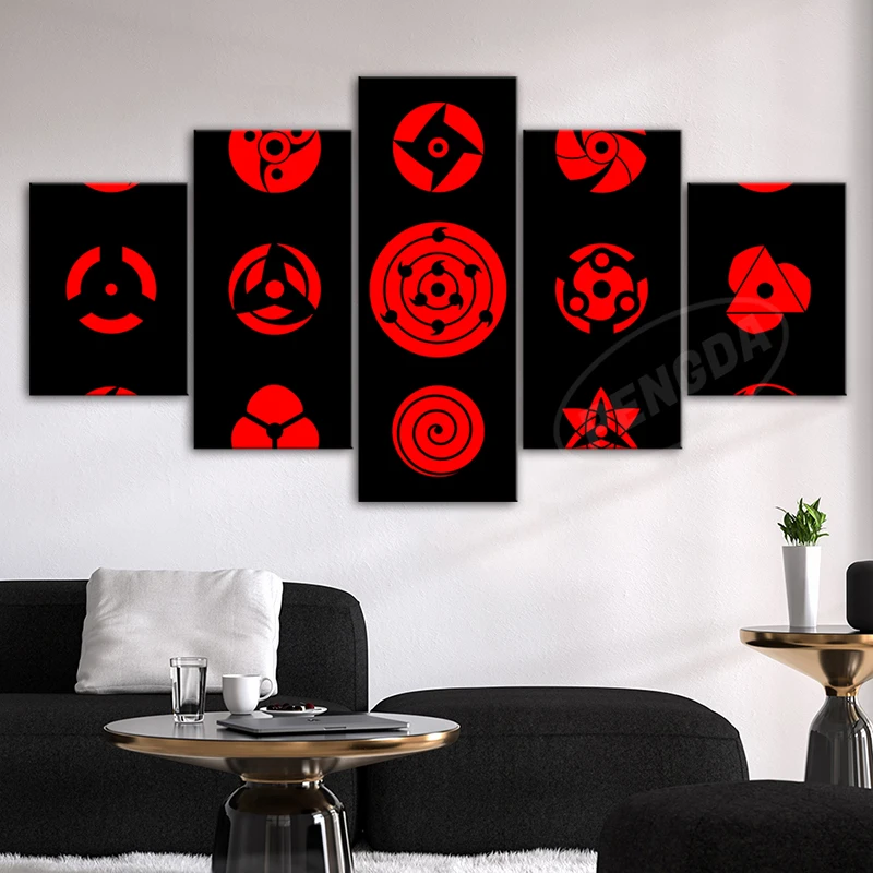 5 Pieces Naruto Sharingan Canvas Paintings Anime Posters Wall Art Modular Pictures Uchiha Madara Prints Home Decor Artwork Frame
5 Pieces Naruto Sharingan Canvas Paintings Anime Posters Wall Art Modular Pictures Uchiha Madara Prints Home Decor Artwork Frame