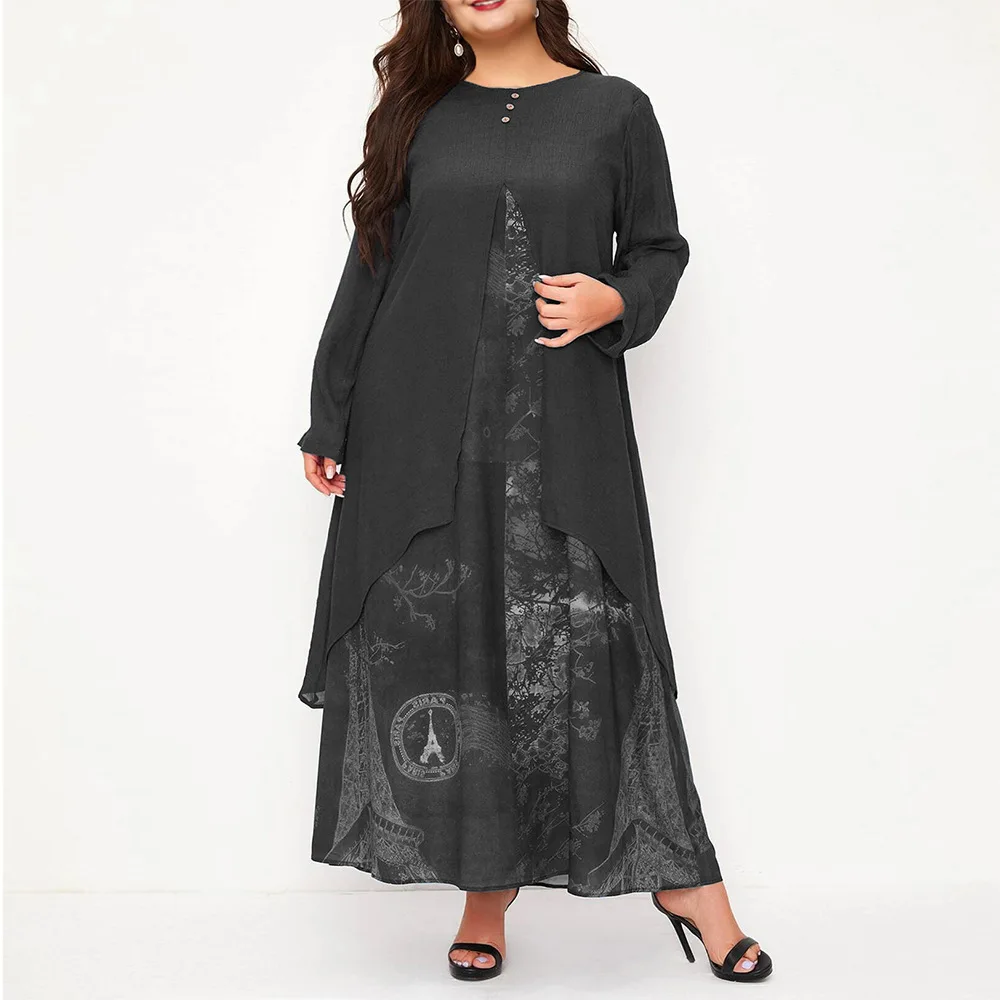 Abaya Plus Size African Dresses 2022 Summer Autumn Loose Muslim Dress For Women Ladies Vintage Oversized Fake Two Piece Dresses
Abaya Plus Size African Dresses 2022 Summer Autumn Loose Muslim Dress For Women Ladies Vintage Oversized Fake Two Piece Dresses