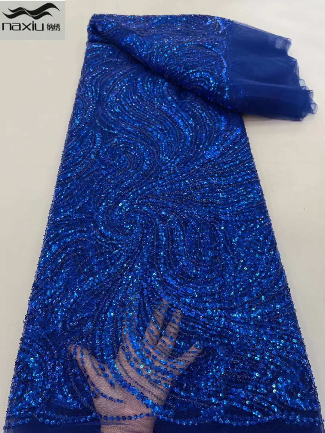 Madison African Lace Fabric 2022 High Quality French Mesh Lace Fabric With Sequins Beads Nigerian Lace Fabrics For Wedding Dress
Madison African Lace Fabric 2022 High Quality French Mesh Lace Fabric With Sequins Beads Nigerian Lace Fabrics For Wedding Dress