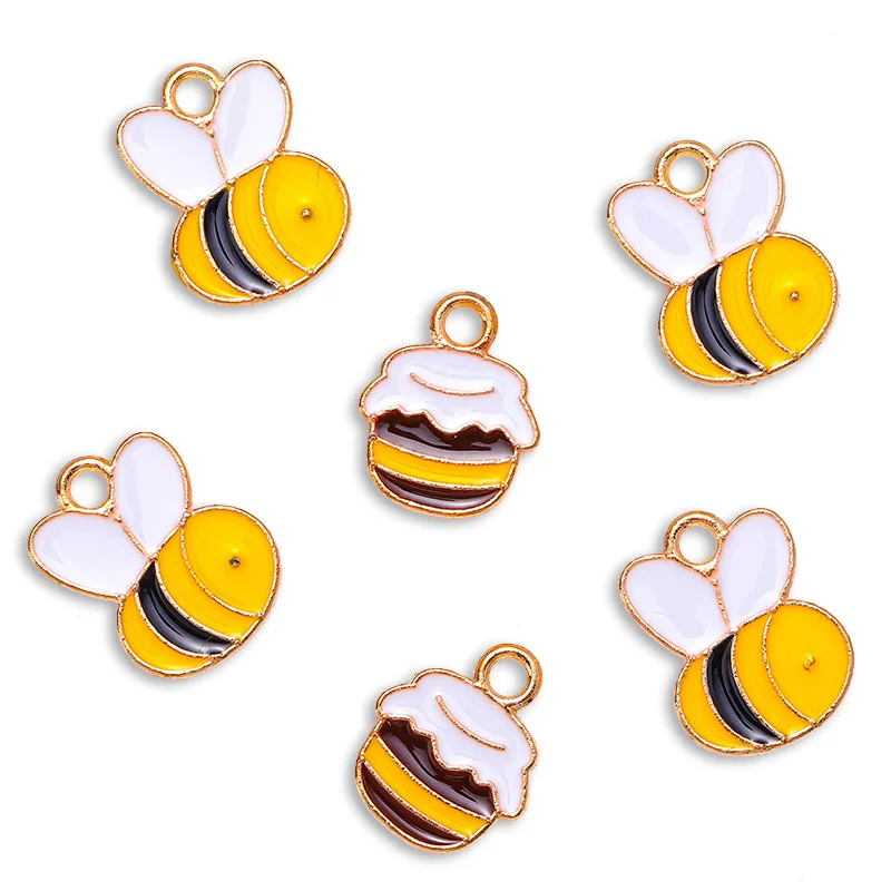 20Pcs Cute Bee Honey Jar Alloy Enamel Charms for Jewelry Making Earring Pendant Bracelet Necklace Accessories DIY Findings 
20Pcs Cute Bee Honey Jar Alloy Enamel Charms for Jewelry Making Earring Pendant Bracelet Necklace Accessories DIY Findings
