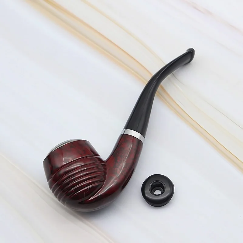 Zf803 Double Purpose Cigarette Pipe Stripe Red Marble Iron Pot Cut Tobacco Pipe 10 Yuan Shop Filter Pipe 
Zf803 Double Purpose Cigarette Pipe Stripe Red Marble Iron Pot Cut Tobacco Pipe 10 Yuan Shop Filter Pipe