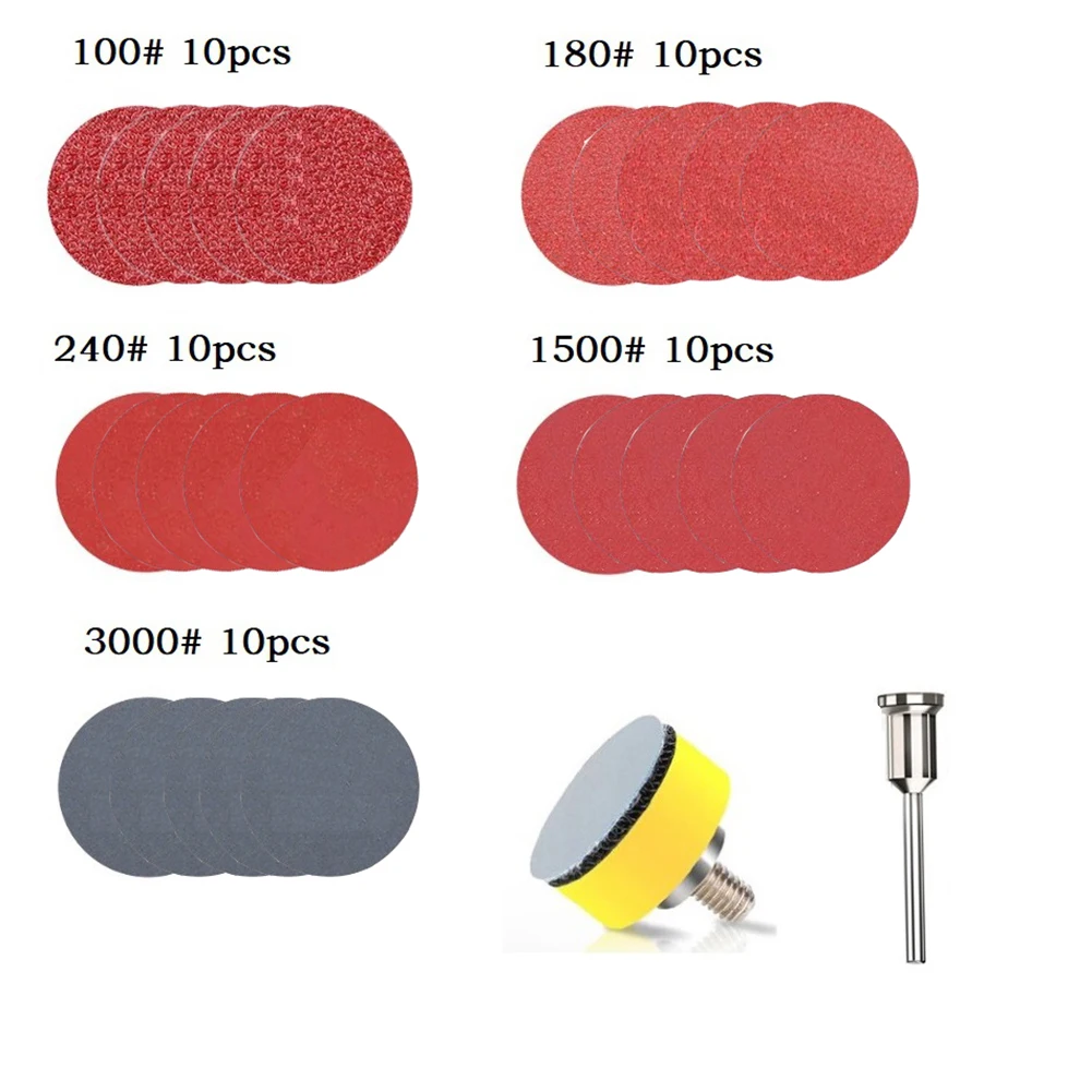 52PCS Sandpaper Disc Kit 25mm/1inch Polishing Wheel With Abrasive Pad Sander Tool Dremel Accessories 100# 180# 240# 1500# 3000#
52PCS Sandpaper Disc Kit 25mm/1inch Polishing Wheel With Abrasive Pad Sander Tool Dremel Accessories 100# 180# 240# 1500# 3000#