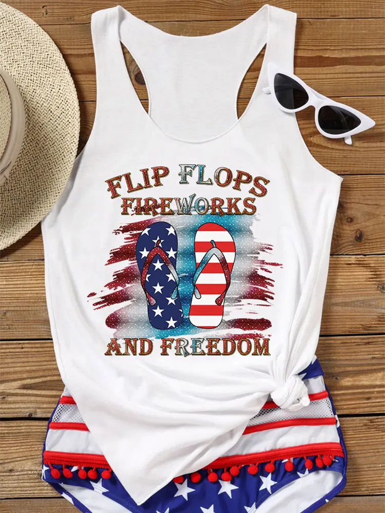 2023 Flip Flops Fireworks&Freedom American Flag Tank Retro Summer New Women Letter Printing Slim Fit Lacing Spicy Girl Sexy Tank
2023 Flip Flops Fireworks&Freedom American Flag Tank Retro Summer New Women Letter Printing Slim Fit Lacing Spicy Girl Sexy Tank