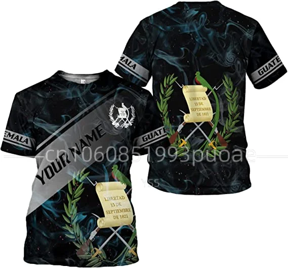 2023 New Men's T-shirt Guatemala Flag 3D Print Street Harajuku Extra Large O-Neck T-shirt Custom Name Men's and Women's Top
2023 New Men's T-shirt Guatemala Flag 3D Print Street Harajuku Extra Large O-Neck T-shirt Custom Name Men's and Women's Top