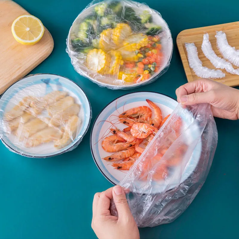 50/100Pcs Disposable Food Cover Reusable Elastic Plastic Wrap Kithchen Refrigerator Fruit Leftovers Leftovers Protection Flim
50/100Pcs Disposable Food Cover Reusable Elastic Plastic Wrap Kithchen Refrigerator Fruit Leftovers Leftovers Protection Flim