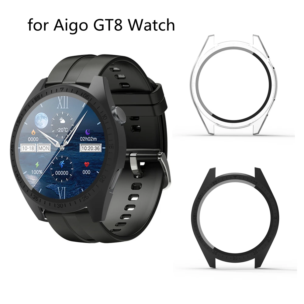 

ПК + стекло для Aigo Watch GT8, умные часы, бампер с полным покрытием, рамка с закаленным стеклом, Защита экрана для Aigo GT 8