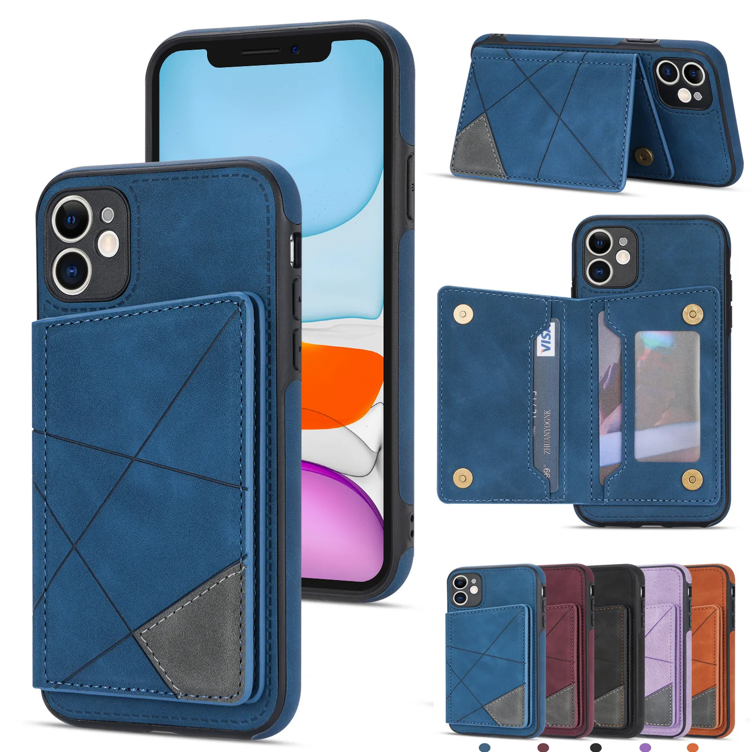Back Cover for iPhone 14 Pro Max 13 12 Mini 11 XR XS 8 7 6 Plus SE 2020 Leather Splice lines Phone Case with Wallet Card Holder
Back Cover for iPhone 14 Pro Max 13 12 Mini 11 XR XS 8 7 6 Plus SE 2020 Leather Splice lines Phone Case with Wallet Card Holder