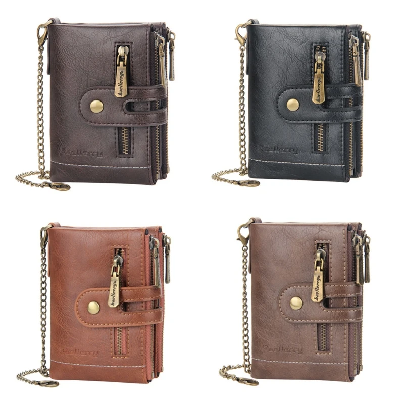 RFID Genuine Leather Wallet Men Coin Purse Small Mini Card Holder with Retro Chain Male Wallet Pocket Fashionable Purse
RFID Genuine Leather Wallet Men Coin Purse Small Mini Card Holder with Retro Chain Male Wallet Pocket Fashionable Purse