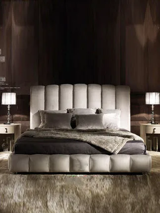 Double bed master bedroom in 2021 new cloth art bed master bed light luxury high-end
Double bed master bedroom in 2021 new cloth art bed master bed light luxury high-end
