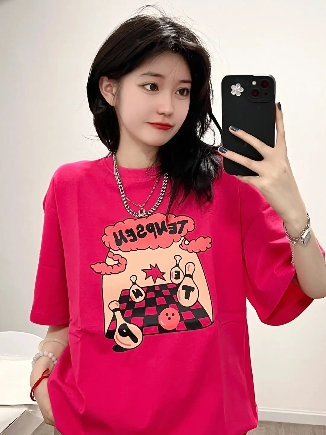 Bowling Print Cartoon T Shirts Women 100% Cotton Short Sleeve T-shirt Women Summer New Korean Harajuku Student Art Fashion Tees
Bowling Print Cartoon T Shirts Women 100% Cotton Short Sleeve T-shirt Women Summer New Korean Harajuku Student Art Fashion Tees