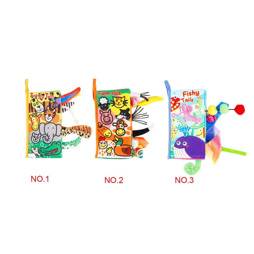 Animals Tail Learning Fabric Book 3D Baby Cloth Book Children Early Development Educational Playbook 
Animals Tail Learning Fabric Book 3D Baby Cloth Book Children Early Development Educational Playbook