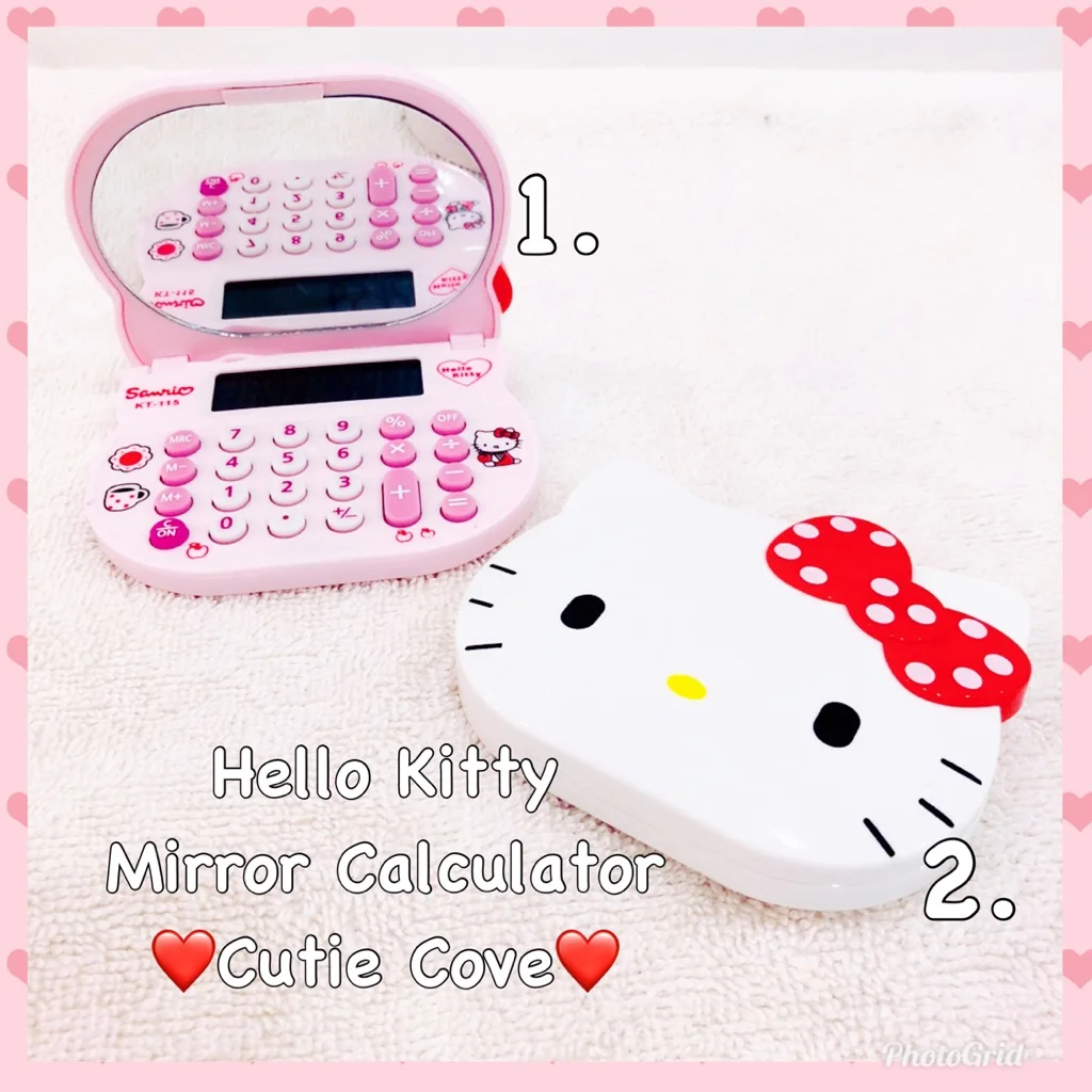 Kawaii 2 in 1 Hello Kitty Calculator with Foldable Makeup Mirror for Girls Cute KT Portable Innovative Birthday Christmas Gift
Kawaii 2 in 1 Hello Kitty Calculator with Foldable Makeup Mirror for Girls Cute KT Portable Innovative Birthday Christmas Gift