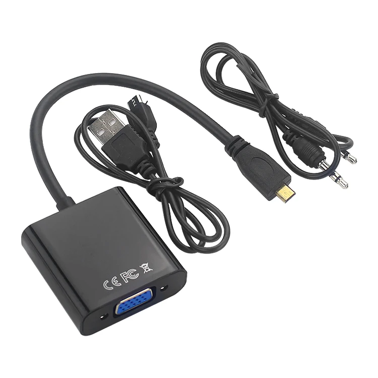 Micro HDMI-compatible To VGA Adapter Converter 1080P Audio Power with 3.5mm Jack Audio Cable for Raspberry Pi 4 Model B
Micro HDMI-compatible To VGA Adapter Converter 1080P Audio Power with 3.5mm Jack Audio Cable for Raspberry Pi 4 Model B