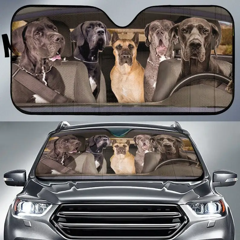 Great Dane Dogs 5 Auto Sun Shade, Dog Design, Car Sun Shade, Car Decor, Custom Print, Car Accessories, Guardian Dogs
Great Dane Dogs 5 Auto Sun Shade, Dog Design, Car Sun Shade, Car Decor, Custom Print, Car Accessories, Guardian Dogs