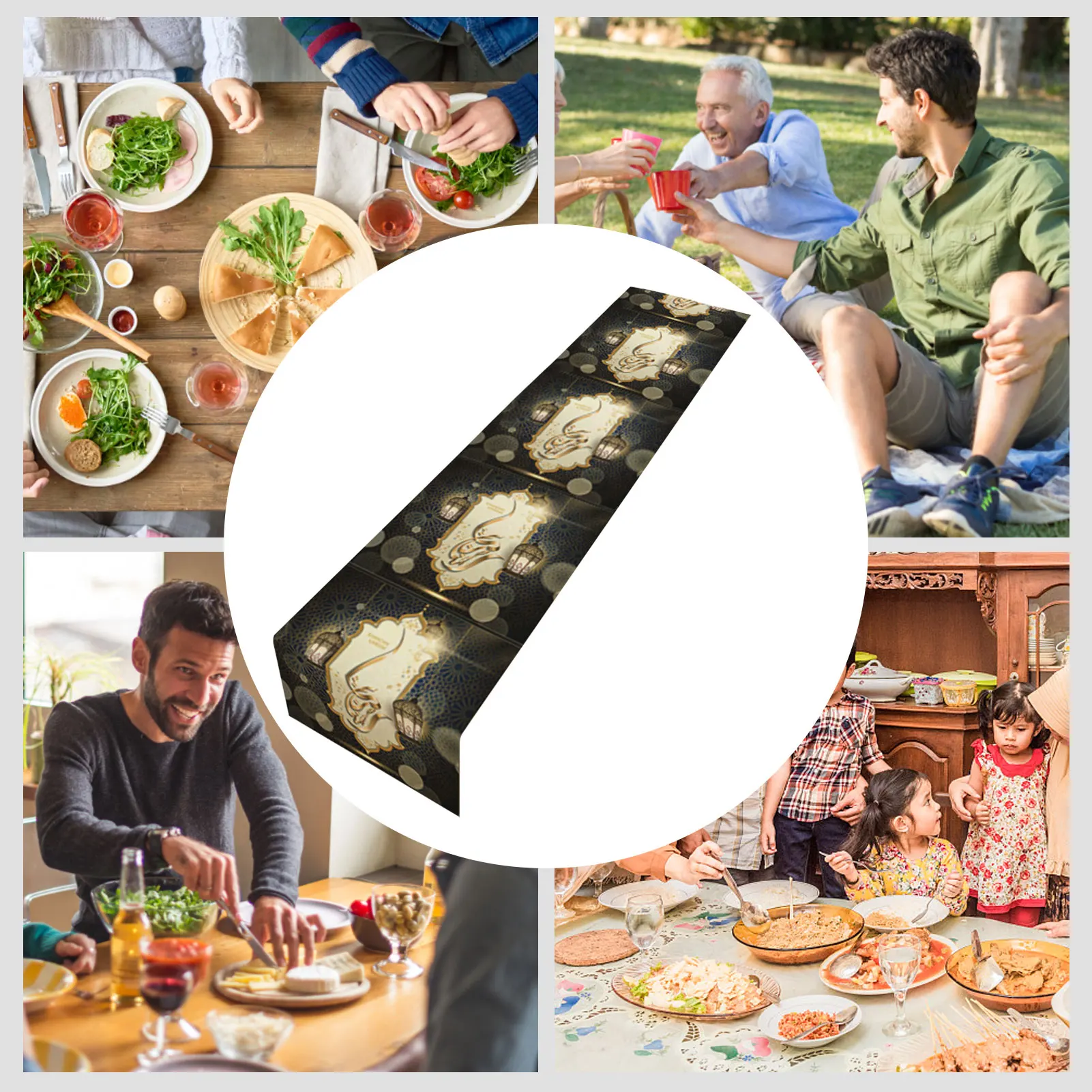 Изоляционная прямоугольная скатерть Eid Mubarak, принадлежности для украшения одежды в мусульманском стиле
Изоляционная прямоугольная скатерть Eid Mubarak, принадлежности для украшения одежды в мусульманском стиле