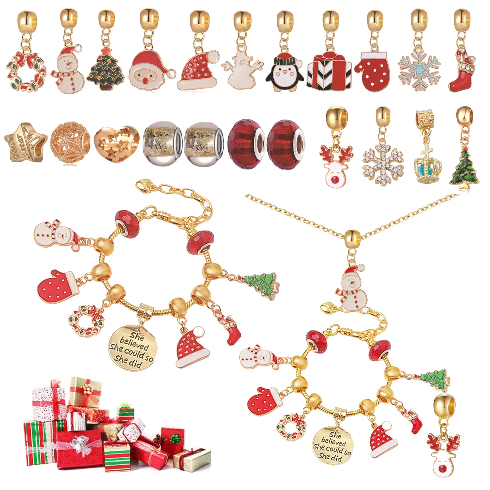 Christmas Advent Calendar Kit Christmas Charm Bracelet Making Kit DIY Charm Bracelet Making Kit For Kids Teens Womenfor Kids
Christmas Advent Calendar Kit Christmas Charm Bracelet Making Kit DIY Charm Bracelet Making Kit For Kids Teens Womenfor Kids