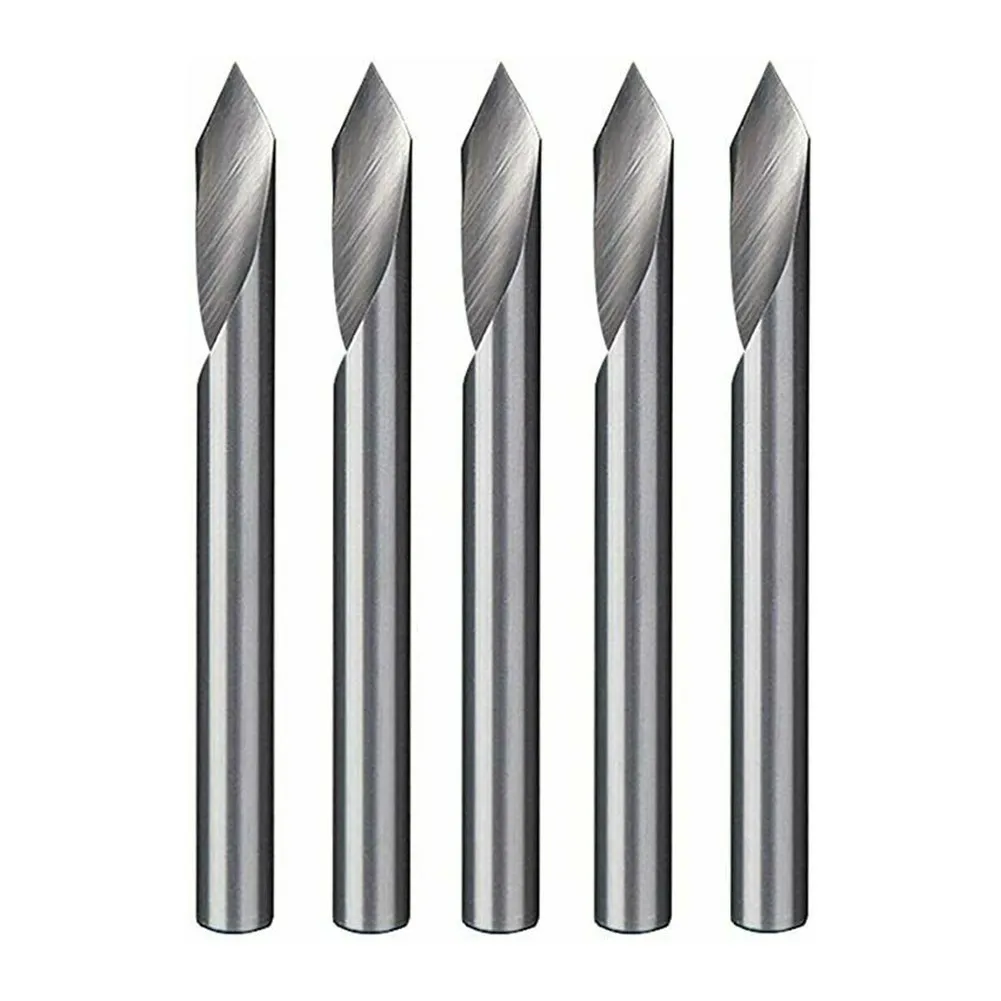 5pcs 1/8 " Shank Single Flute Tungsten Steel Spiral CNC Milling Cutter Bit 20° Angle Rotary Cutter Engraving Position
5pcs 1/8 " Shank Single Flute Tungsten Steel Spiral CNC Milling Cutter Bit 20° Angle Rotary Cutter Engraving Position