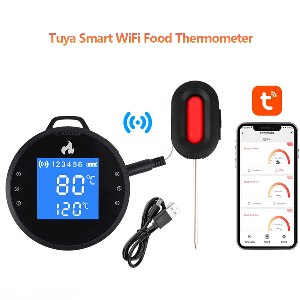 Digital Tuya For Oven Mini Meat Grill Kitchen Food Steak Smoker Bluetooth-compatible Smart Turkey Wireless Wifi Thermometer
Digital Tuya For Oven Mini Meat Grill Kitchen Food Steak Smoker Bluetooth-compatible Smart Turkey Wireless Wifi Thermometer