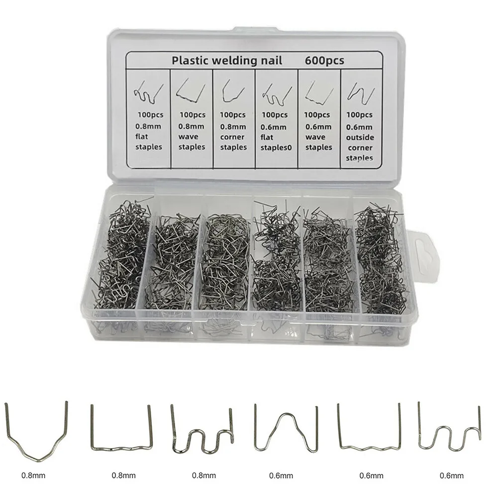 600Pcs/box Staples Car Bumper Plastic Welding Stud Welding Wire Stainless Steel 304 For Plastic Welding, Car Bumper Repair
600Pcs/box Staples Car Bumper Plastic Welding Stud Welding Wire Stainless Steel 304 For Plastic Welding, Car Bumper Repair