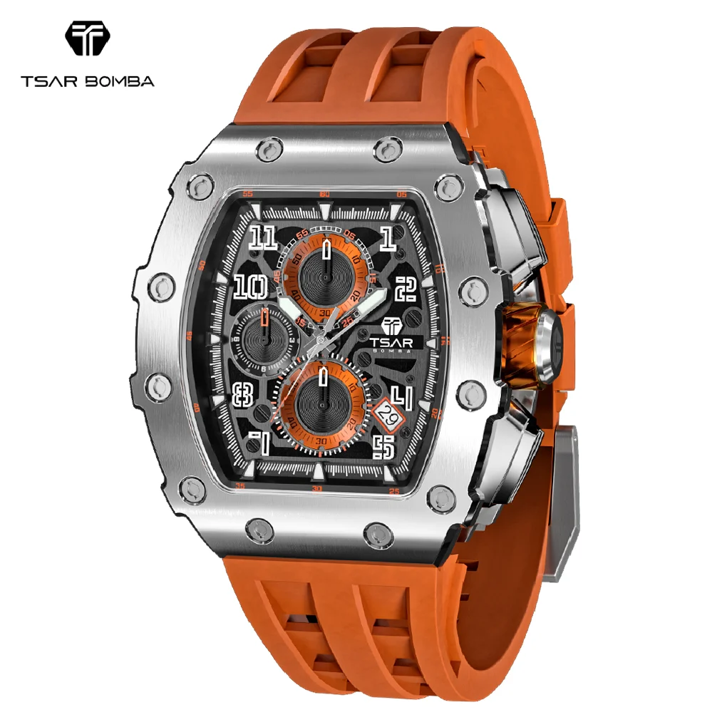 TSAR BOMBA Tonneau Watch Men Luxury Sapphire Wristwatch Square Design Waterproof Rectangle Clock Factory Sales Mens Watches
TSAR BOMBA Tonneau Watch Men Luxury Sapphire Wristwatch Square Design Waterproof Rectangle Clock Factory Sales Mens Watches
