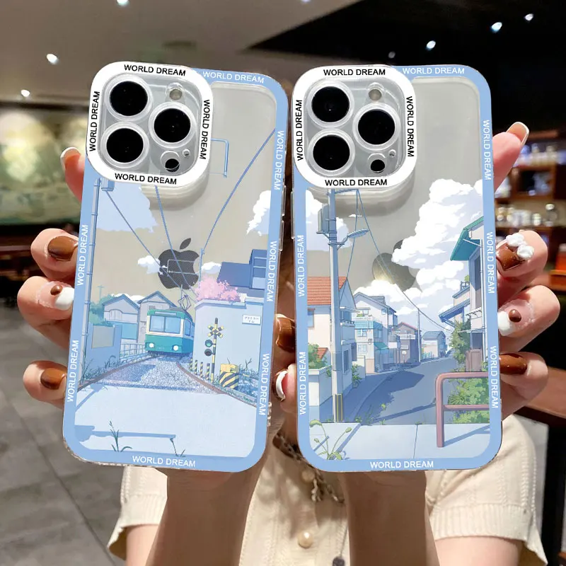 Japanese Anime Aesthetic Tokyo Street Railway Phone Case For iPhone 14 13 12 11 Pro Max XS X XR SE2 7 8 Plus Transparent Covers 
Japanese Anime Aesthetic Tokyo Street Railway Phone Case For iPhone 14 13 12 11 Pro Max XS X XR SE2 7 8 Plus Transparent Covers