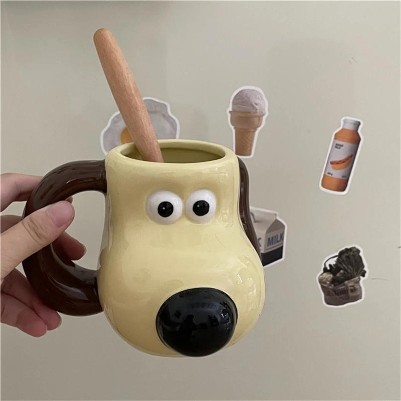 

Wallace&gromit Cute Cartoon Mug Coffee Cup Kawaii Fruit Juice Breakfast Cup Adorkable Tabletop Decoration Kid Christmas Gifts