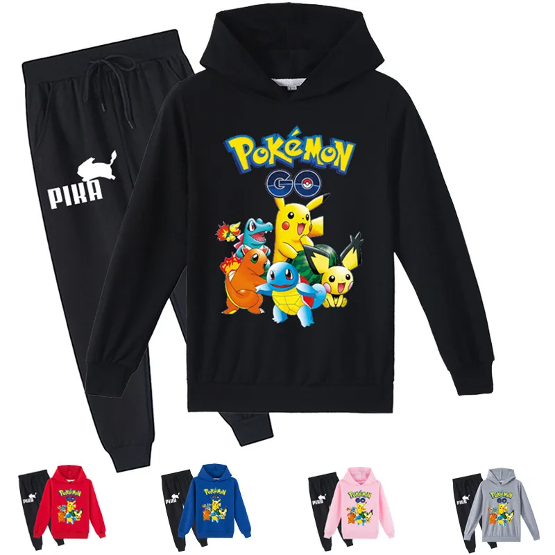 Anime Pokemon Cartoon Children's Kawaii Clothing Spring and Autumn Printing O-Neck Shirt Hoodie Top + Leggings Trousers Set
Anime Pokemon Cartoon Children's Kawaii Clothing Spring and Autumn Printing O-Neck Shirt Hoodie Top + Leggings Trousers Set