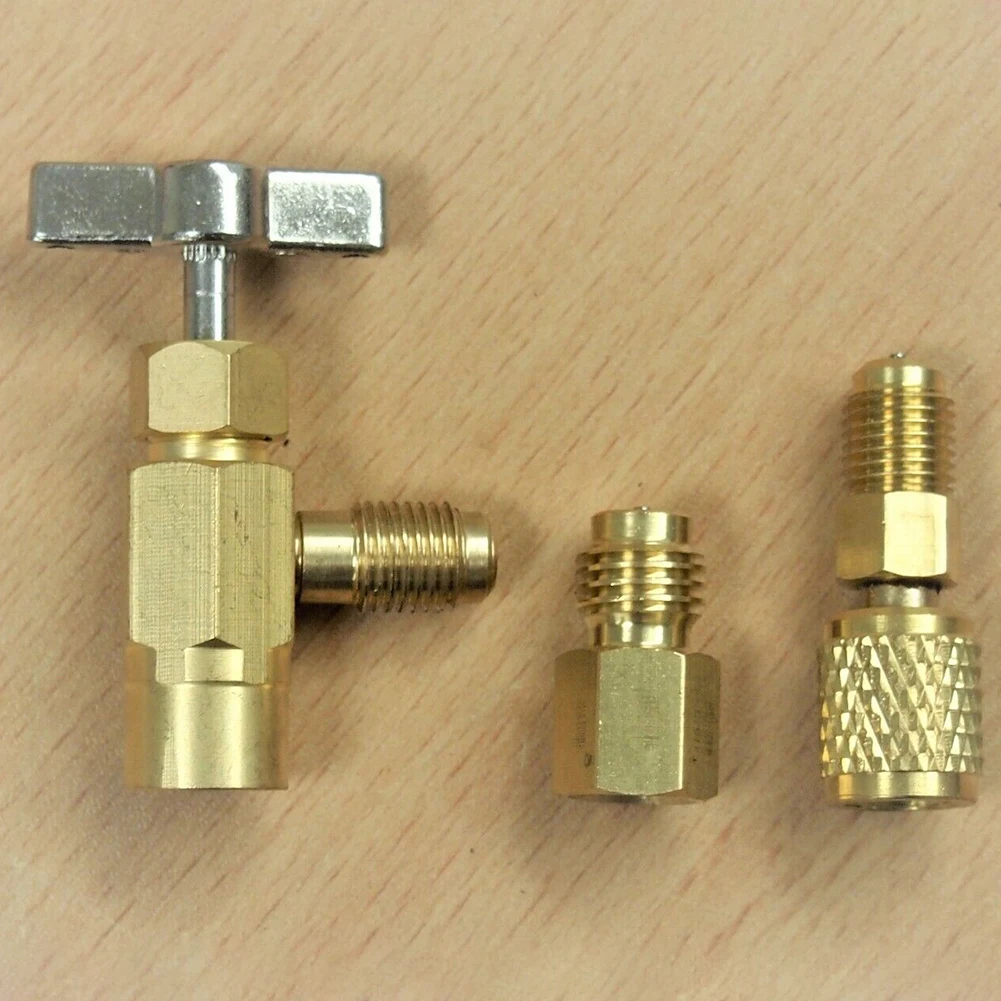 3pcs Self Sealing R1234yf A/C Can Tap 1/2\" ACME Female LH 1/4\" SAE Male Threads With Valve Core Fit R12 R134a
3pcs Self Sealing R1234yf A/C Can Tap 1/2\" ACME Female LH 1/4\" SAE Male Threads With Valve Core Fit R12 R134a
