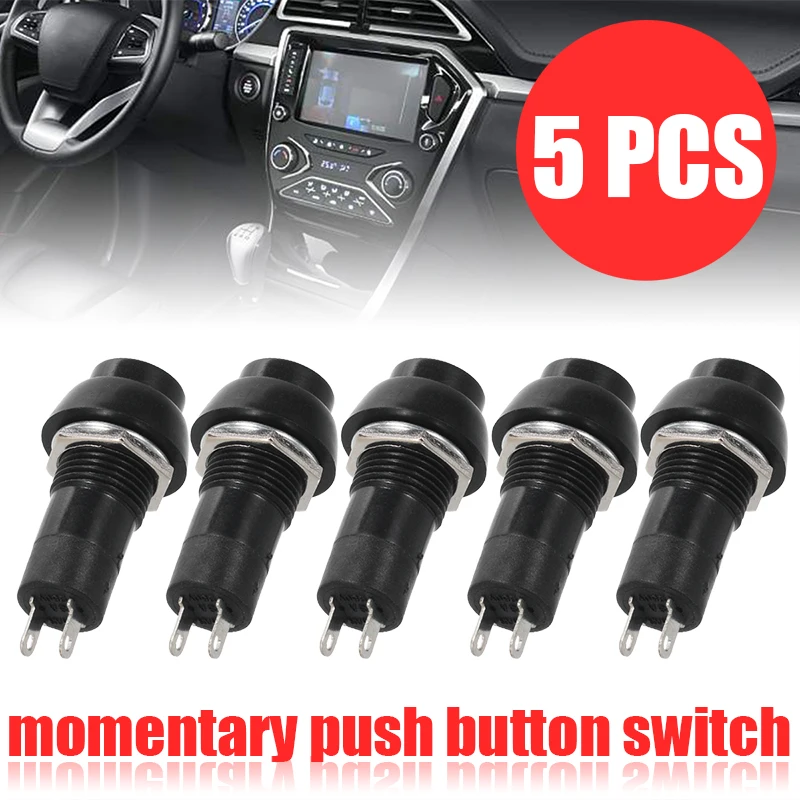 Mayitr 5pcs Black Car Dashboard Boat On-Off Momentary Push Button Horn Switch Durable Automobile Reset Buttons
Mayitr 5pcs Black Car Dashboard Boat On-Off Momentary Push Button Horn Switch Durable Automobile Reset Buttons