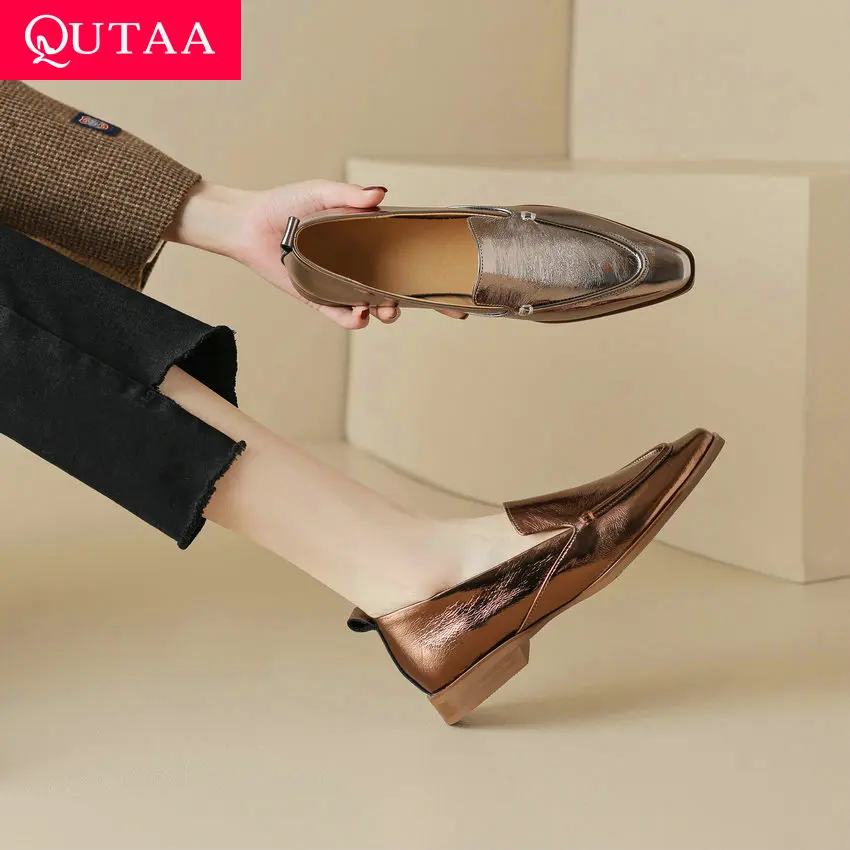 QUTAA/2023 г. Женские туфли-лодочки летние Лоферы туфли женские из натуральной кожи на толстом низком каблуке без застежки с острым носком разме...
QUTAA/2023 г. Женские туфли-лодочки летние Лоферы туфли женские из натуральной кожи на толстом низком каблуке без застежки с острым носком разме...
