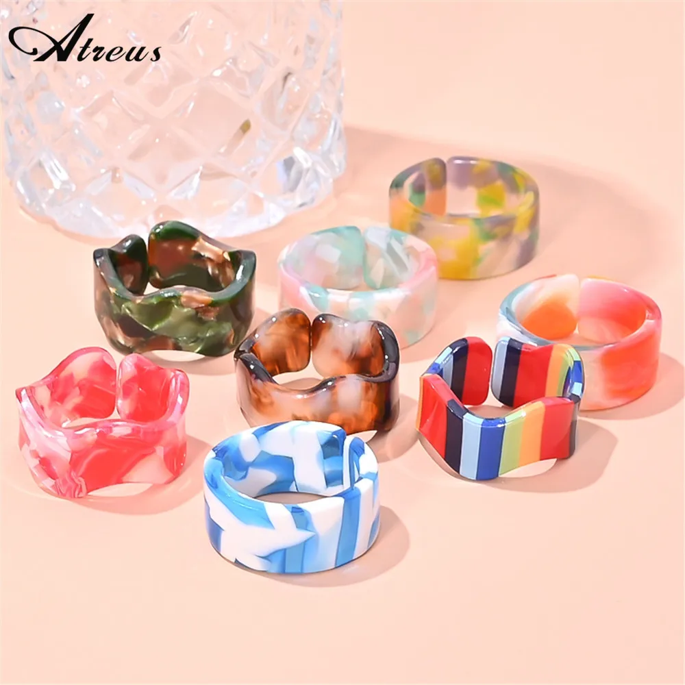 1pcs Korean Colorful Transparent Resin Acrylic Rings Women Trendy Geometric Round Ring Simulated Marble Pattern Wedding Jewelry
1pcs Korean Colorful Transparent Resin Acrylic Rings Women Trendy Geometric Round Ring Simulated Marble Pattern Wedding Jewelry