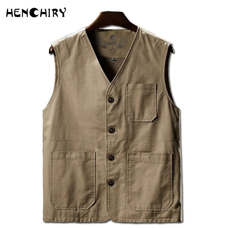 HENCHIRY Summer Men's Vests Casual Man Cotton Breathable Vest Sleeveless Jackets Man Outwdoor Fishing Waistcoats Clothing 8XL
HENCHIRY Summer Men's Vests Casual Man Cotton Breathable Vest Sleeveless Jackets Man Outwdoor Fishing Waistcoats Clothing 8XL