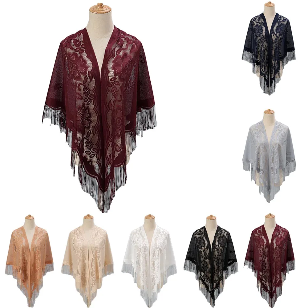 Fashion 2023 New Arrival Women Scarf Flower Lace Triangle Female Baby Tassel Church Shawls Scarves Bandana Photo Props Accessory
Fashion 2023 New Arrival Women Scarf Flower Lace Triangle Female Baby Tassel Church Shawls Scarves Bandana Photo Props Accessory