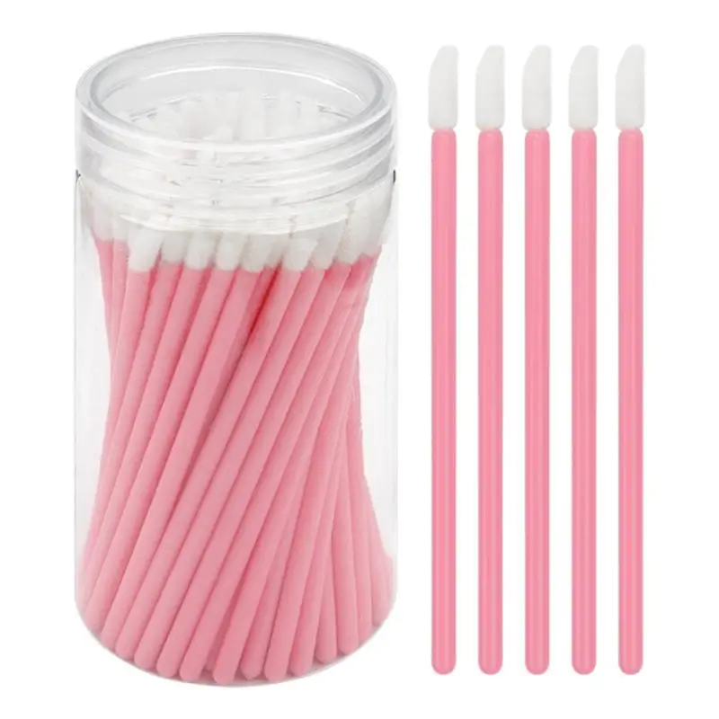 

100 Pcs Disposable Hollow Lip Brush Soft Lipstick Mascara Wands Applicators Eyelash Cleaner Cosmetic Brushes Women Make Up Tools