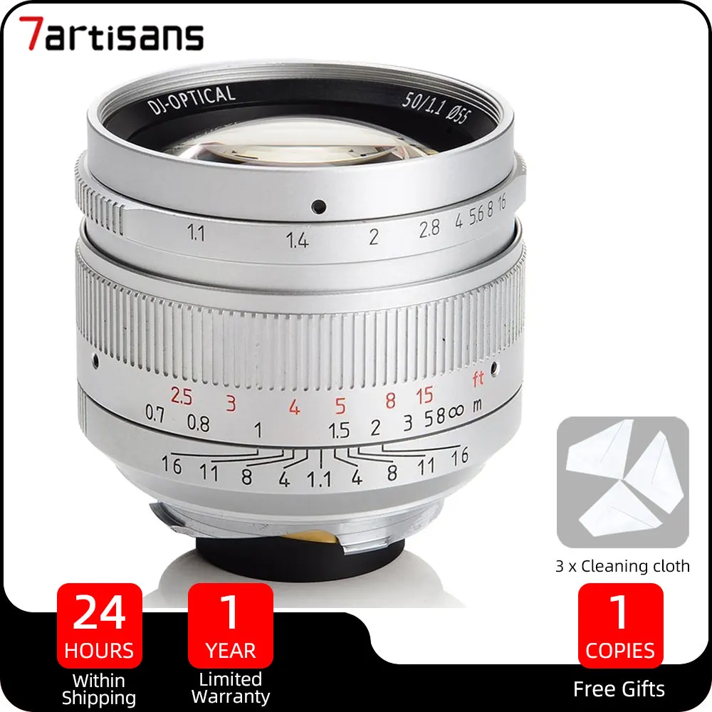 Объектив 7artisans M50mm f1.1 для беззеркальной камеры Leica M Mount M240 M3 M5 M6 M7 M8 M9P M10
Объектив 7artisans M50mm f1.1 для беззеркальной камеры Leica M Mount M240 M3 M5 M6 M7 M8 M9P M10