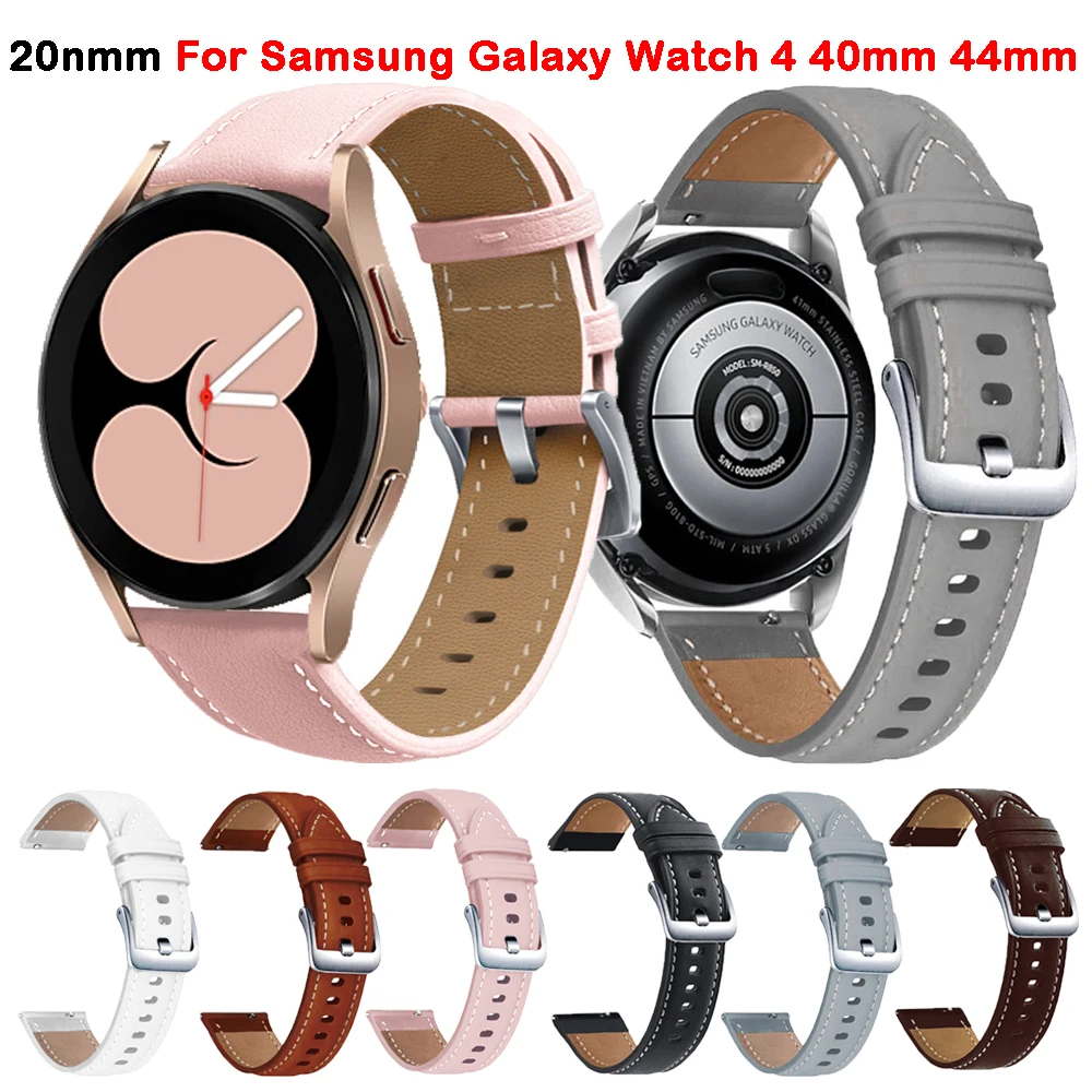 20mm Leather Band for Samsung Galaxy Watch 4 5 40mm 44mm/5 Pro 45mm Bracelet Correa Watch4 Classic 42mm 46mm Replacement Strap
20mm Leather Band for Samsung Galaxy Watch 4 5 40mm 44mm/5 Pro 45mm Bracelet Correa Watch4 Classic 42mm 46mm Replacement Strap